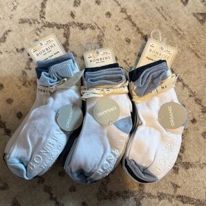 (3) NWT 6 packs of Bonbini organic toddler (2t -5t) crew socks